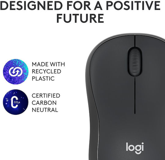 Logitech M240 Silent Ασύρματο Bluetooth Ποντίκι Graphite
