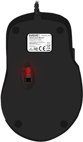 Evolveo ML-507B Ενσύρματο Ποντίκι Μαύρο