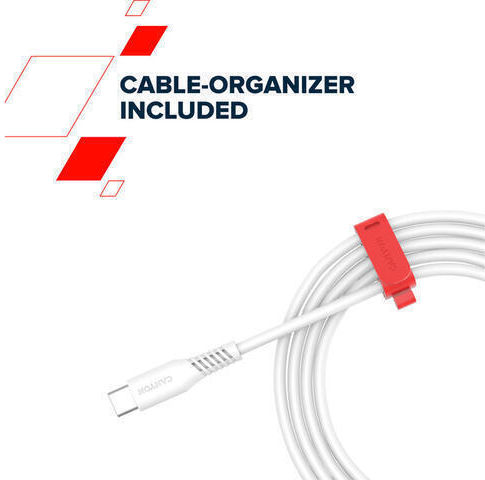 Canyon Cablu USB 2.0 USB-C Bărbătesc - USB-C 100W PD Alb 1.2m CNS-CC100SC12W