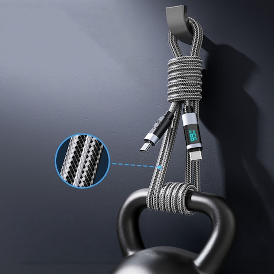 Orico LED Cable USB-C male - USB-C 100W PD Μαύρο 3m