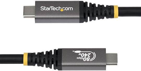 StarTech USB 2.0 Cable USB-C male - USB-C 240W PD Μαύρο 1m CC1M80GUSB4CABLE