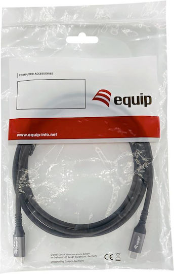 Equip USB 4 - УСБ 4 Видео Кабел USB-C Мъжки - USB-C 240W Захранване (PD) Черен 3м 128384