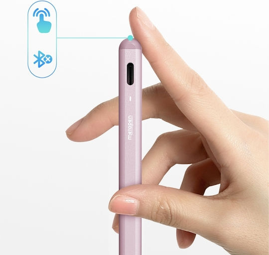 Metapen A8 Digitală Stilou Tactil cu Palm Rejection pentru iPad de culoare Roz