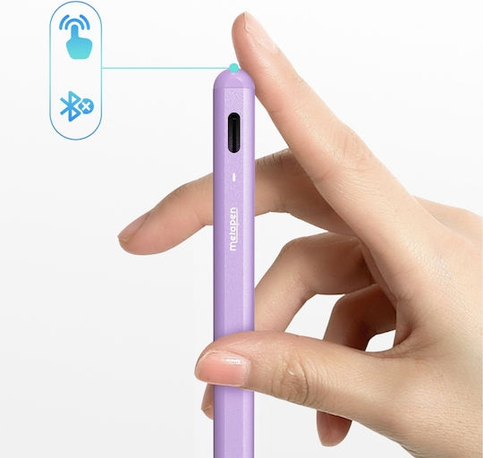 Metapen A8 Ψηφιακή Γραφίδα Αφής με Palm Rejection για iPad σε Μωβ χρώμα