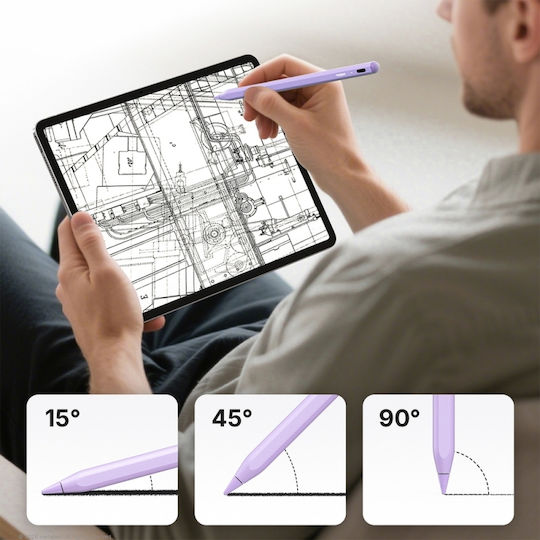 Metapen A8 Ψηφιακή Γραφίδα Αφής με Palm Rejection για iPad σε Μωβ χρώμα