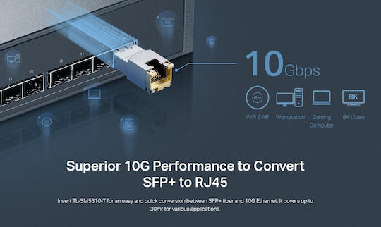 TP-LINK Transceiver TL-SM5310-T SFP 10Gbps Kupfer / RJ-45 1 Stück