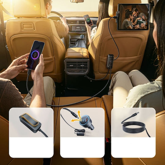 Orico Chargeclip 108w Car Charger 2x Usb-a + 4x Usb-c Clip Black Cc-90-2a4c Orico-cc-90-2a4c-bk-ep-hu