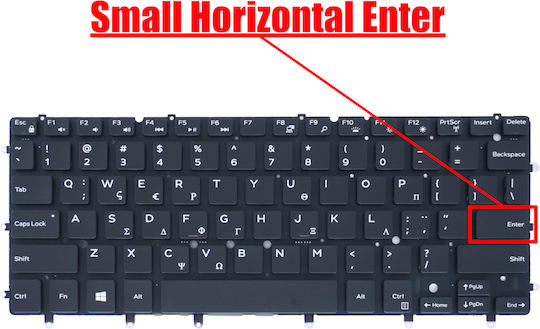 Πληκτρολόγιο Keyboard Laptop Dell Xps 13 9343 13-9350 Κωδ.40479grnoframebacklit