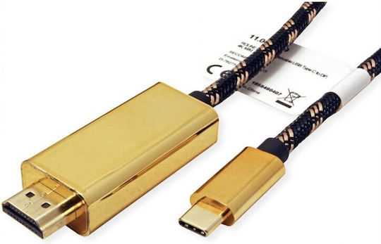 Προσαρμογέας Καλωδίου Roline Roline Gold Usb Τύπου C Hdmi M M 2 M