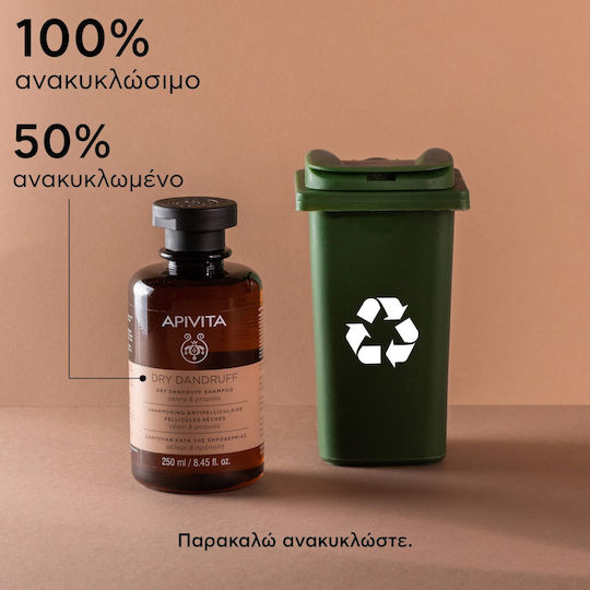 Apivita Dry Dandruff Celery & Propolis Шампоан Против Пърхот и Суха Кожа на Главата 250ml