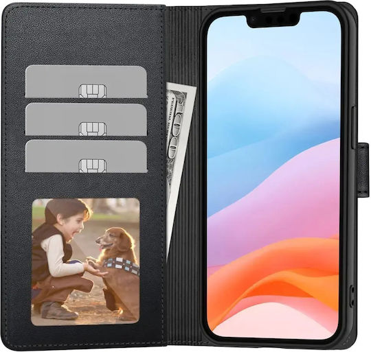Tech-Protect Matte Wallet din piele artificială / silicon negru (Google Pixel 11 Pro XL)