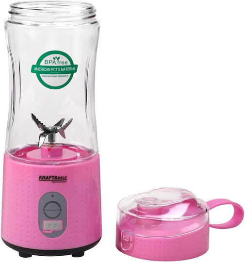 Kraft & Dele Blender cu cană din plastic 380 ml roz KD4172