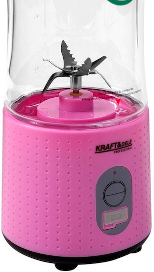 Kraft & Dele Blender cu cană din plastic 380 ml roz KD4172