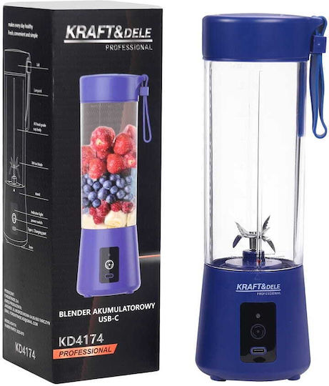 Kraft & Dele Blender cu cană din plastic 400 ml albastru KD4174