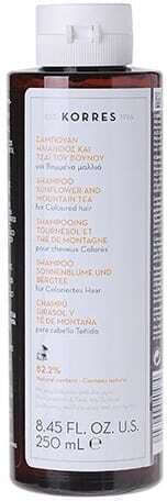 Korres Sunflower & Mountain Tea Σαμπουάν Διατήρησης Χρώματος για Βαμμένα Μαλλιά 2x250ml