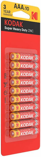 Kodak Extra Heavy Duty Μπαταρία Zinc AAA 1.8V 10τμχ