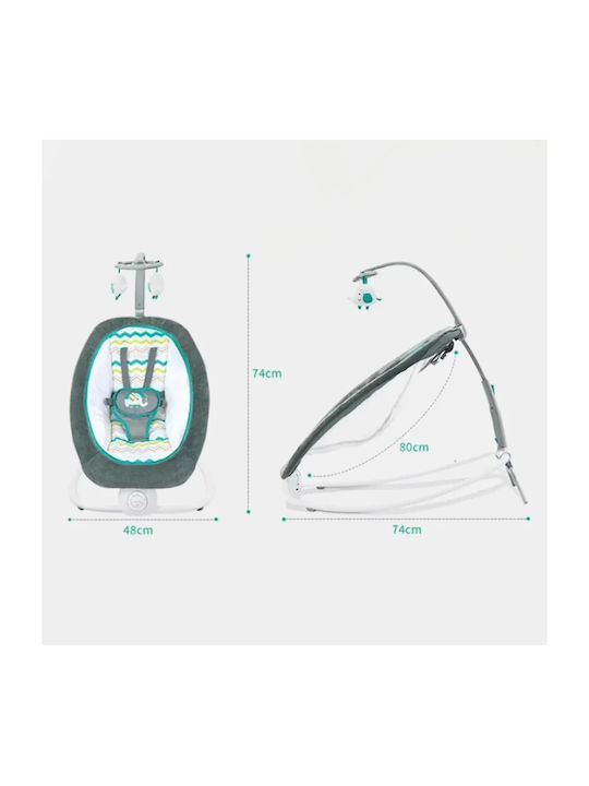 Relax Electric Pentru Bebeluși Cu Muzică și Vibrație Albastru Pentru Copil Până La 9kg