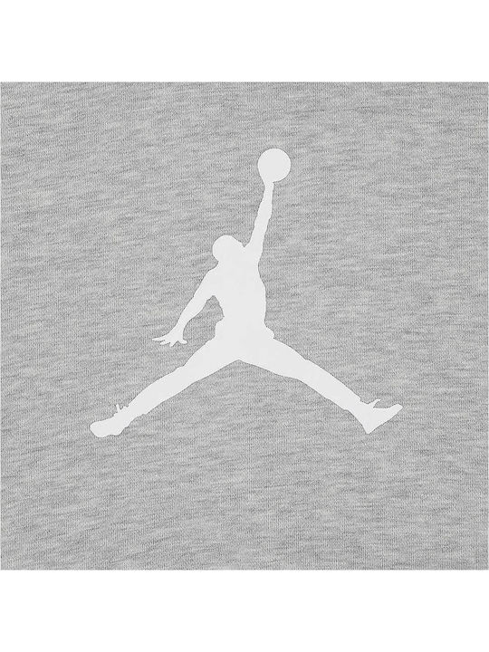 Fleece Kids Hoodie With Hood and Pockets Grey Jumpman
