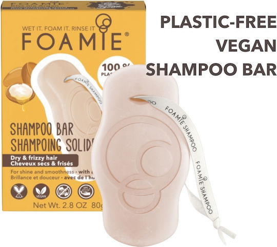 Foamie Argan Oil and Frizzy Hair Solid Shampoos Smoothing for Frizzy Hair 80gr