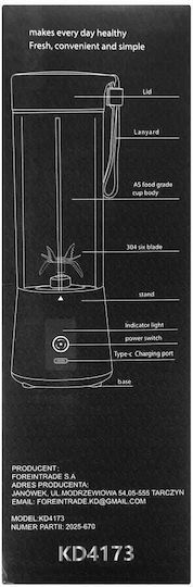 Kraft & Dele Blender cu Cană din Plastic 400 ml Roz KD4173