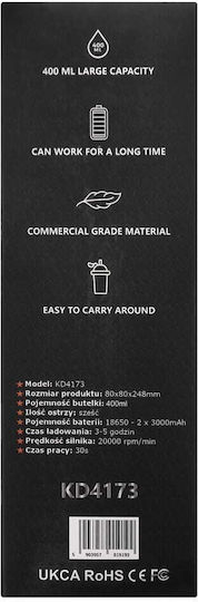 Kraft & Dele Blender cu Cană din Plastic 400 ml Roz KD4173