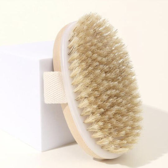 P For Pelion Exfoliating & Anti-Cellulite Wooden Brush Beige 1 Piece