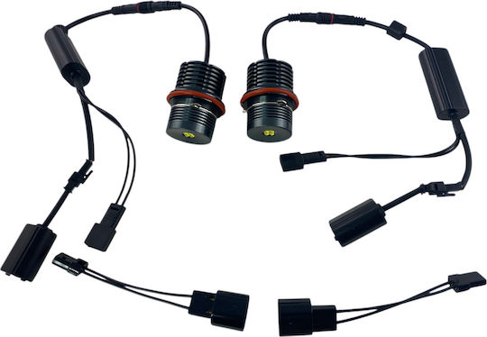 20w Led Γνήσια Angel Eyes Bmw E39 E60 E53 X5 E65 E87 E63 Λευκό 2τμχ
