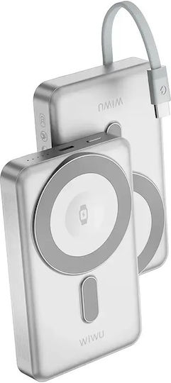 Wiwu P056 MagSafe Power Bank 10000mAh 20W Power Delivery / Quick Charge Ασημί
