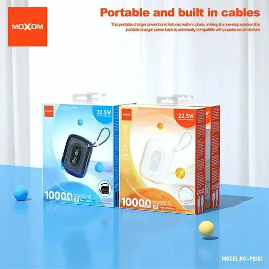 Moxom MX-PB181 Power Bank 10000mAh 22.5W Schwarzes