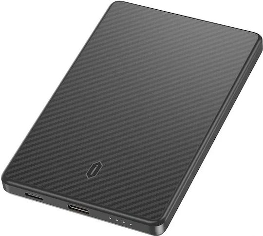 Wiwu P072 MagSafe Външна Батерия 5000mAh 20W с USB-C Изходен Порт Power Delivery Черна