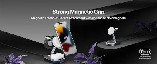 SiiPro Magsafe Ladegerät 25W Schwarzs (SW-40B 3in1)