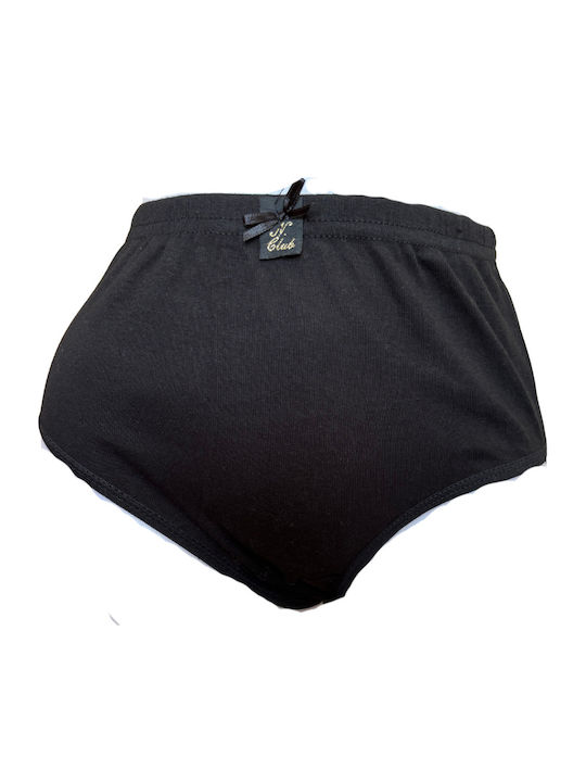 Hohe Taille Damen-Slips 3er Pack Schwarz