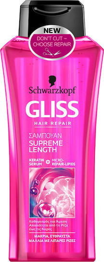 Gliss Hair Repair Supreme Length Σαμπουάν Αναδόμησης/Θρέψης & Διατήρησης Χρώματος για Όλους τους Τύπους Μαλλιών 400ml