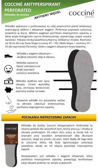 Coccine Tălpi Anatomice Pentru Pantofi 103080/40 2 Bucăți