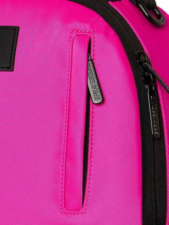 Sprayground Ghiozdan de Spate Pentru Școala Gimnazială - Liceu Shark Central Wht Stencil Shark Pink Nylon