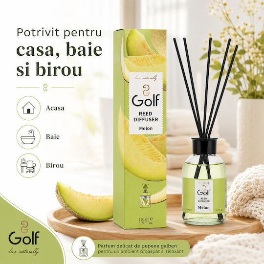 Golf Reed Diffuser Air Freshener Melon Scent 110ml