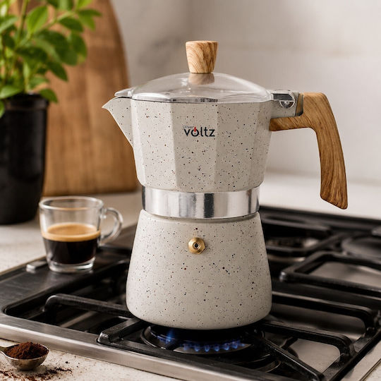 Voltz Cafetieră Pentru Plită Espresso Argintie