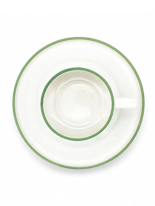 Duka Duka Kaffee Tasse aus Porzellan Grün 250ml