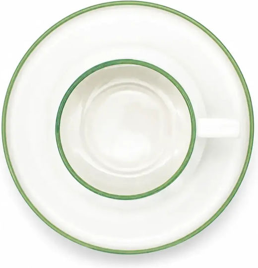 Duka Duka Kaffee Tasse aus Porzellan Grün 250ml