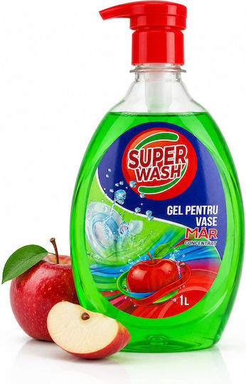 Super Wash Detergent Concentrat Lichid De Spălat Vase Glicerină Pompa 1l Portocaliu