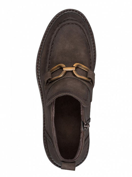 Damen Stiefeletten Braun
