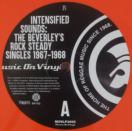Various Intensified Sounds Beverley's Rock Steady Singles 1967 1968 Vinyl