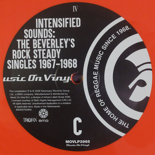 Various Intensified Sounds Beverley's Rock Steady Singles 1967 1968 Vinyl