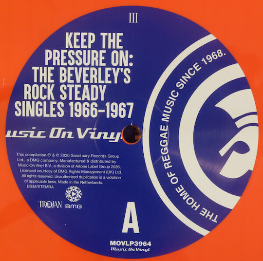 Various Keep Pressure On Beverley's Rock Steady Singles 1966 1967 Vinyl