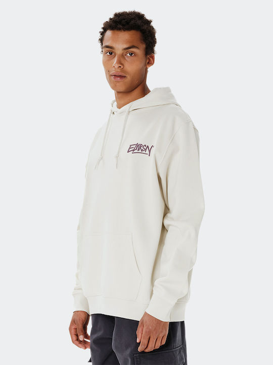 Emerson Φούτερ Clay White με Κουκούλα