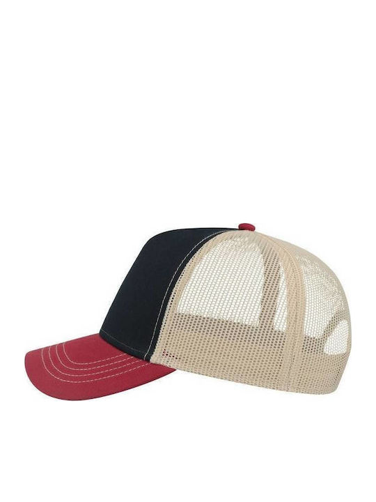 Atlantis S-Rapper Canvas Cap Five-Panel Jockey Mesh 100% Cotton Canvas 270g Navy Beige Burgundy