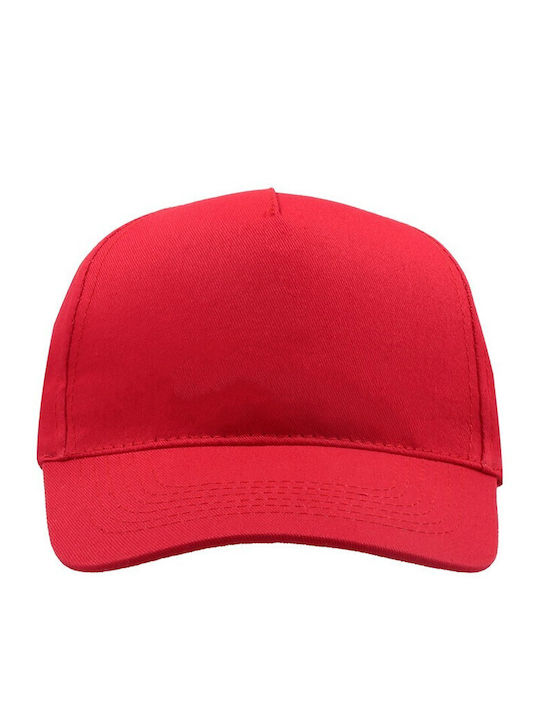 Atlantis Start Five 852 Πεντάφυλλο Καπέλο Τζόκεϊ 100% Βαμβάκι Twill 160gsm Red