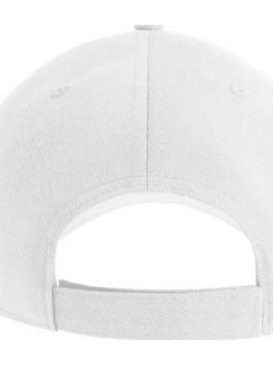 Atlantis Joshua Εξάφυλλο Καπέλο Τζόκεϊ 100% Πολυέστερ 200gsm White Atlantis Joshua Εξάφυλλο Καπέλο Τζόκεϊ 100% Πολυέστερ 200gsm White
