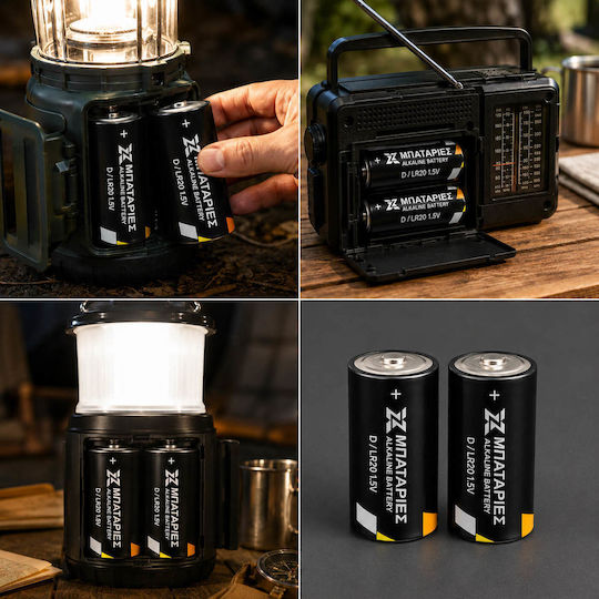 Алкални батерии D 1.5V 2 бр
