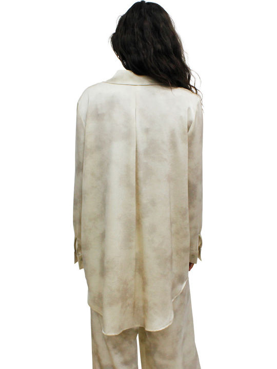 Long Sleeve Women's Shirt Ecru